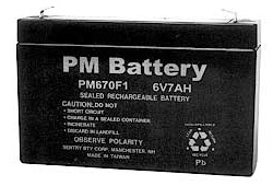 BPL SP6-7T1 6V 7.0AH BATTERY 6L 3-5/8H 1-1/4W