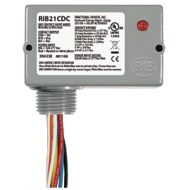 RIB 21CDC 10A 120/277V SPDT ENCLOSED PILOT RELAY