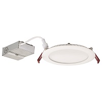 6" wafer-thin LED downlight, LED, 3000 K , Matte white