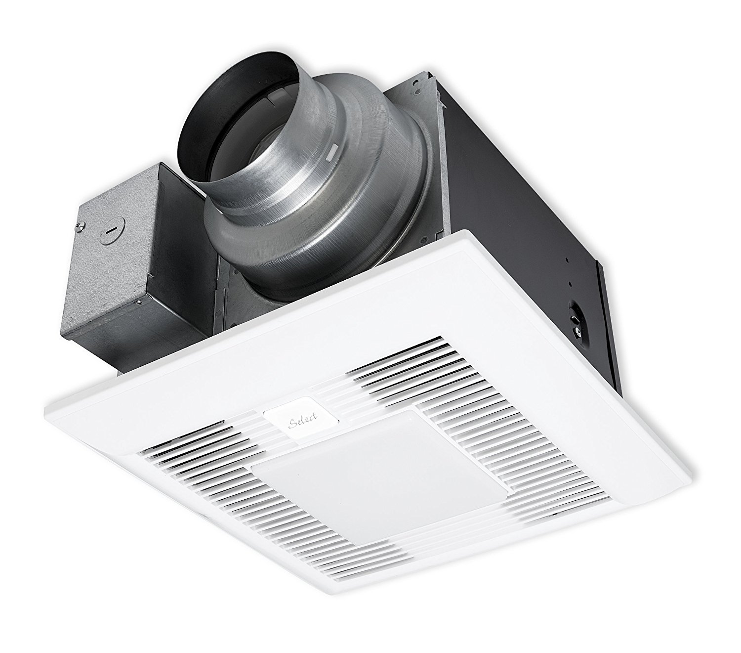 FV-1115VKL2 - WhisperGreenSelect Customizable Multi-Speed Ventilation Fan/Light Combination (110-130-150), extremely Quiet, Long Lasting, Easy to Install, 6" opening, Code Compliant, Energy Star Certified, White