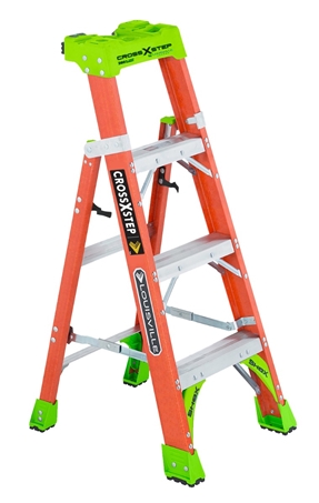 FXS1504 - Louisville Ladder 4-Foot Fiberglass Cross Step Ladder, Type 1A, 300 Lbs. Load Capacity