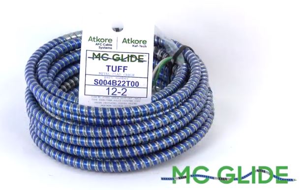 Picture of MCGLIDETUFF122R BK/WE 12/2 MC GLIDE TUFF STEEL BK WE GN 1000' REEL S004B60T00