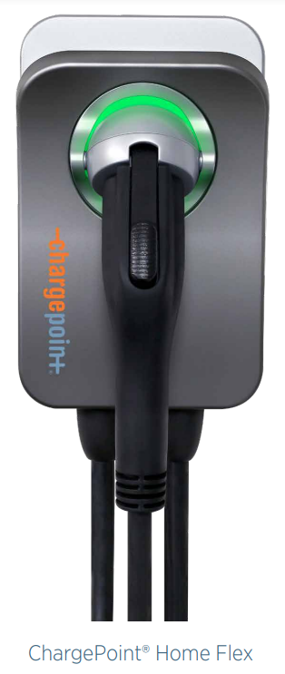 Picture of CHARGEPOINT CPH50-NEMA14-50-L23-K L23 SINGLE PORT, WALL MOUNT, 16A- 50A, TYPE 1, NEMA 14-50, CABLE 23'