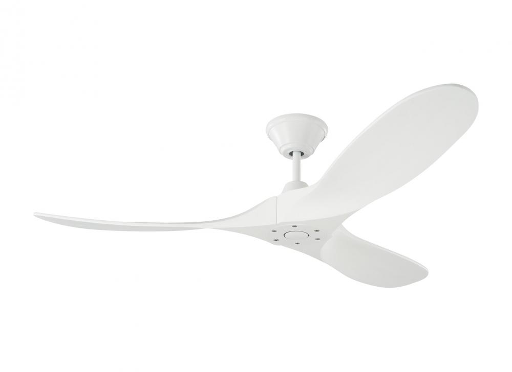 3MAVR52RZW - Maverick II 52 in. Modern Indoor/Outdoor Matte White Ceiling Fan with White Blades, DC Motor and 6-Speed Remote Control