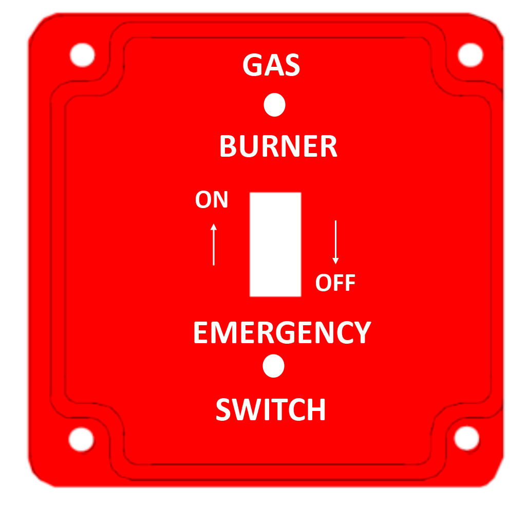 Picture of 41025 - 1/2 Inch Raised Red Square Gas Burner Cover