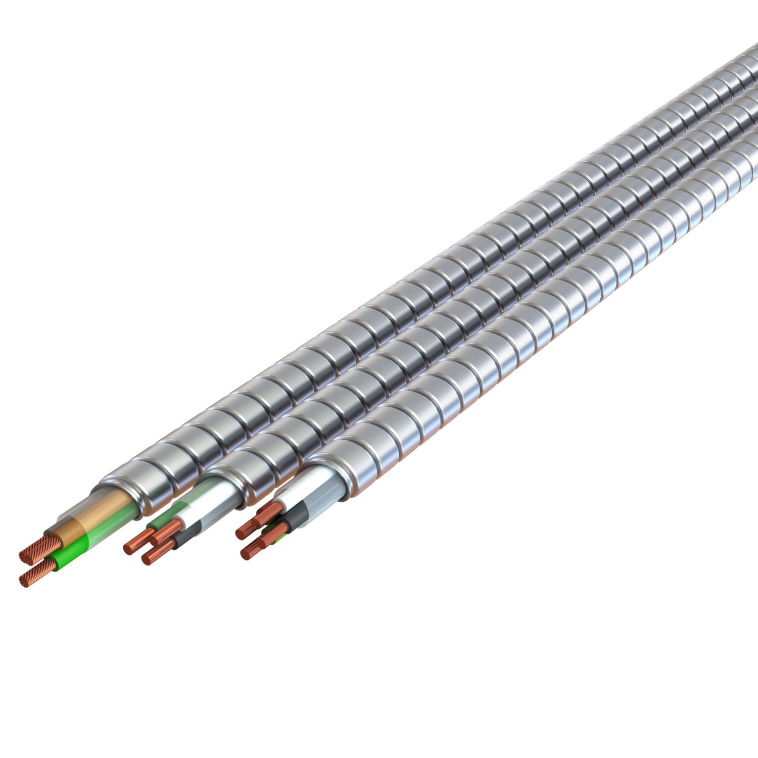 MCGLIDE122R BN/GY - 12/2 MC Glide Lite Plain Aluminum, Brown & Gray