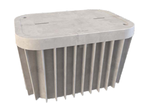 17301552 1730-18 - Duralite™ Unit, 17" x 30" x 18", Straight Wall, Gray, DL/LW Flush Cover, T22, Marking Plate Required