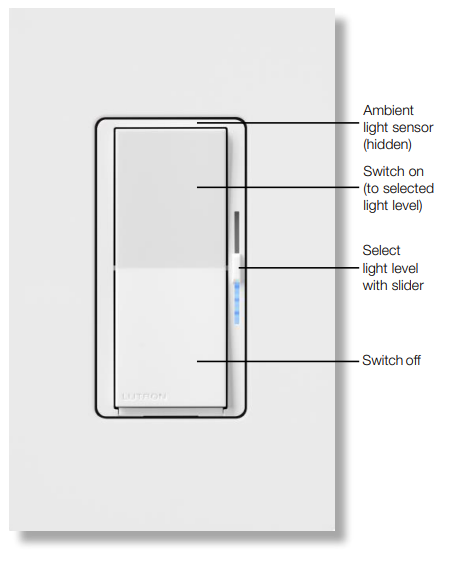 DVCLN-153P-WH - Diva LED+ Dimmer with Night Mode - Perfect for Bathrooms