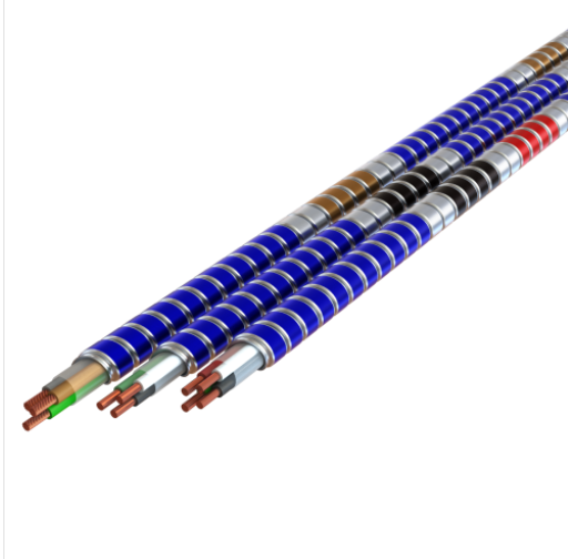 1704B42T02 - MC TUFF® Lightweight Steel Cable, 12-2 Solid (Orange, Gray), 250' Coil