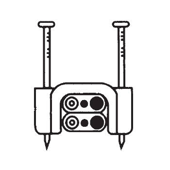 RA-1588 - 1/2" Nail Plastic Cable Strap, White