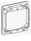 42025 - 2G 4S 1/4" Raised Steel Device Ring