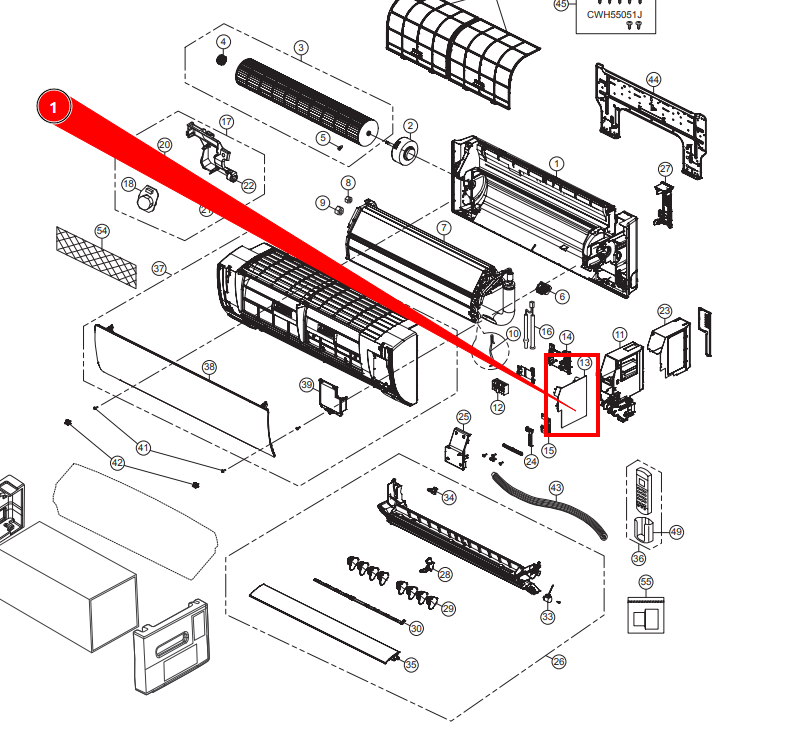 PAN CWA73C9225 ELECTRONIC CONTROLLER MAIN CS-ME7RKUA