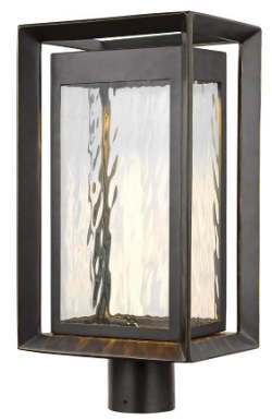 OL13707ANBZ-L1 - Urbandale 1-Light Outdoor Antique Bronze Integrated LED Lamp Post Light