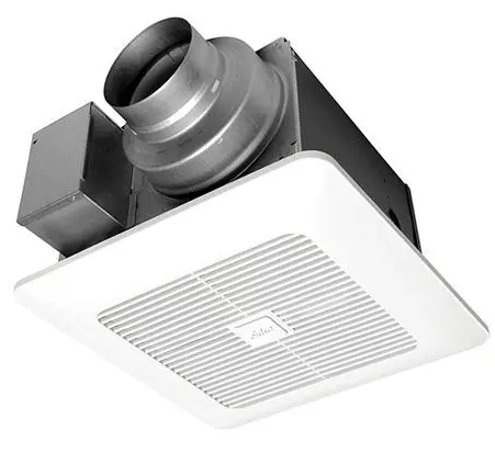 FV-0511VKS2 - WhisperGreen Customizable Multi-Flow Bathroom Fan, pre-installed multi-speed 30 to 110 CFM & delay timer, White