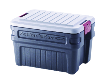 RMAP240000 - 24 Gal. Action Packer Storage Tote in Black 2-Pack
