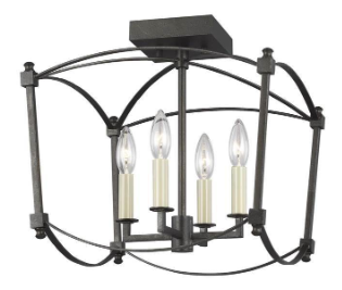 Picture of SF350SMS - Thayer 14.375 in. W 4-Light Smith Steel Semi-Flush Mount