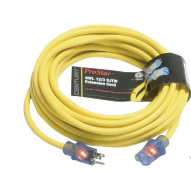 D11712040YL - D1171204yl 40 Ft. 12 By 3 Extension Cord