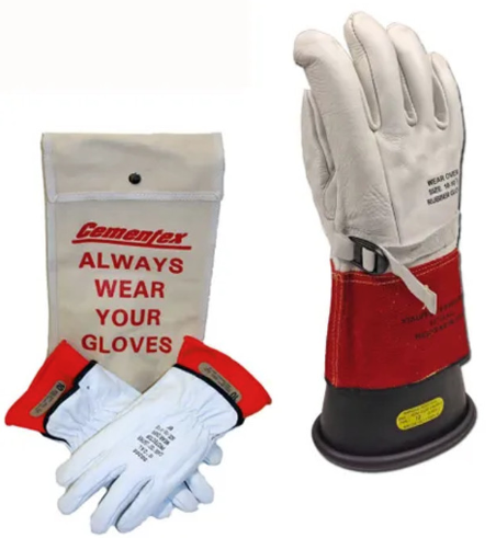 IGK-00-11-9B - Cementex IGK0-11-9B Class 0 Insulating Glove Kit Size 9 Natural Rubber Black