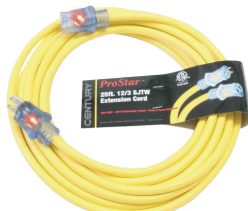 D11712025YL - 25' 12/3 Sjtw Heavy Duty Outdoor Extention Cord D11712025Yl