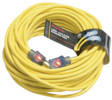 D11712100YL - 100' 12/3 Sjtw Heavy Duty Outdoor Extention Cord D11712100Yl