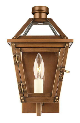 CO1401NCP - Generation Lighting Hyannis Extra Small Wall Lantern Natural Copper Finish With Clear Glass Panels And Clear Glass Panel (CO1401NCP)