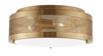 7532003-848 - Vander 12 in. 3-Light Satin Brass Flush Mount