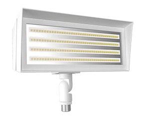 FFLEDSW/PCU - Floodlights 2615-6243 Lumens FFLED Small Field Adjustable 5000K/4000K 120V-277V Knuckle Mount White 120V-277V Button Photocell