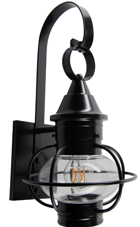 Picture of 1713-BL-CL - American Onion Outdoor Wall Light Black