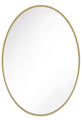 MR1300BBS - Kit Oval Mirror In Burnished Brass