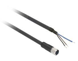 XZCP0566L5 - Pre wired connectors XZ, straight female, M8, 3 pins, cable PUR 5 m