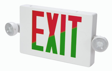 APC7RG - Combination Exit and Emergency Light, Red Green Selectable
