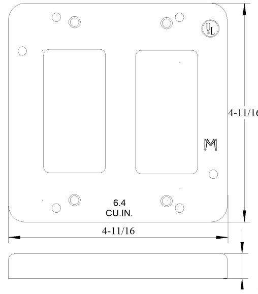 11533 - 4-11/16 2 GFCI COVER