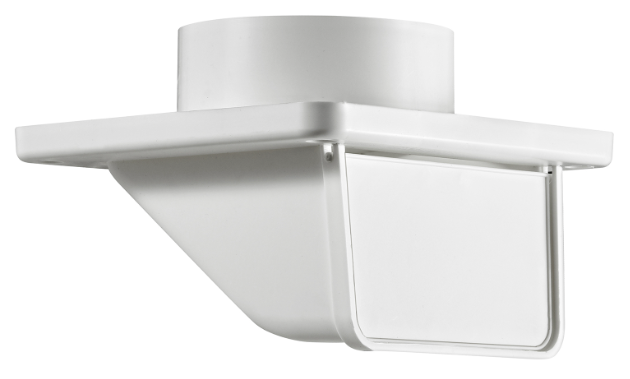 143W - 4" Plastic Soffit Exhaust Vent with Weather Damper