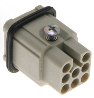 CDM-08 - Standard, Cd Series, Male Rectangular Insert, Size 21.21, 8 Pin, 10 Amp, Crimp