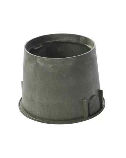PENCELL PE9AHDH005P3 9-7/8" X 12-1/2" X 9" TALL ROUND HDPE HANDHOLE FLOWERPOT WITH "ELECTRIC" LOGO CVR & 1 HEX BOLT