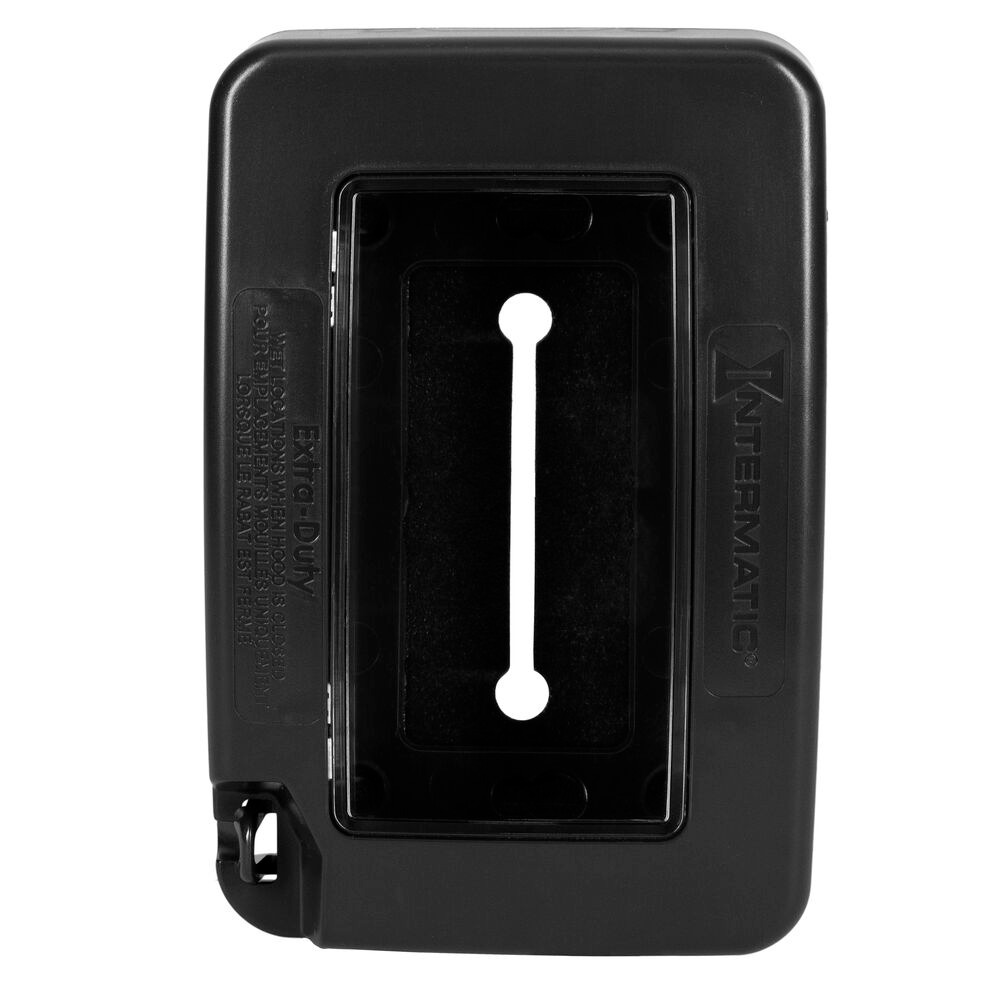 WP7000BL - Low-Profile Extra-Duty Plastic In-Use Weatherproof Cover, Single-Gang, Vrt/Hrz, Black